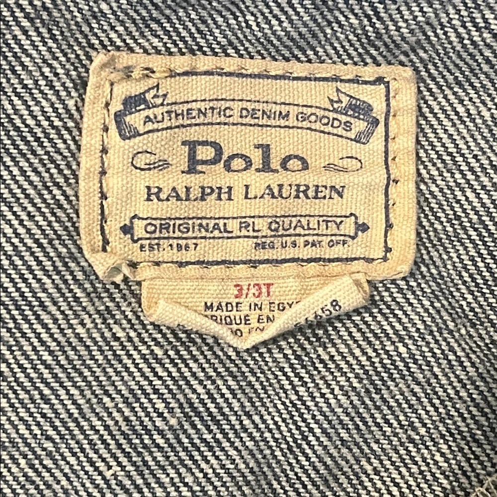 Ralph Lauren Polo Denim Jacket with Tan Patch - Picture 2 of 4